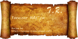 Tenczer Róza névjegykártya