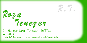 roza tenczer business card